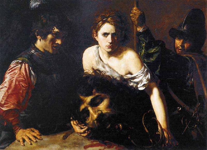 VALENTIN DE BOULOGNE David with the Head of Goliath and Two Soldiers China oil painting art